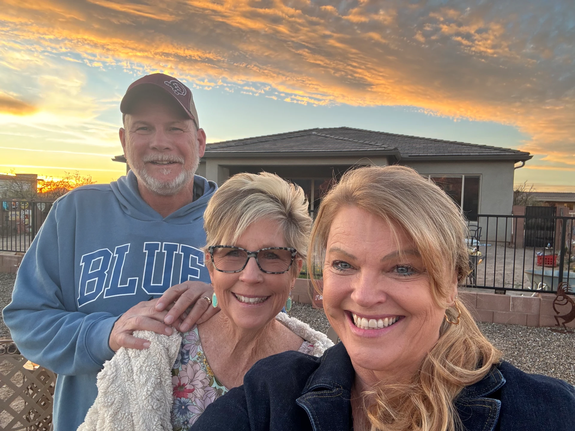 Sheila Chonis with Joan and Steve C. at their new forever home